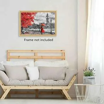 Valentines London Street Jigsaw Puzzle 500 Pieces Big Ben DIY Wall Art Intellectual Decompressing Fun Game for Adults Teens