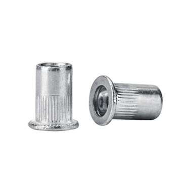 100 Pcs 1/4-20 Aluminum Rivet Nuts for Strong Fastening