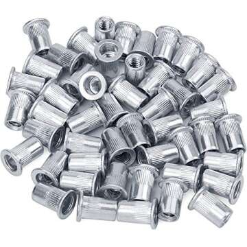100 Pcs 1/4-20 Aluminum Rivet Nuts for Strong Fastening