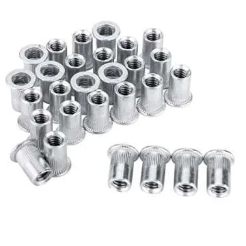 100 Pcs 1/4-20 Aluminum Rivet Nuts for Strong Fastening