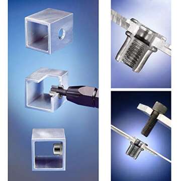 100 Pcs 1/4-20 Aluminum Rivet Nuts for Strong Fastening