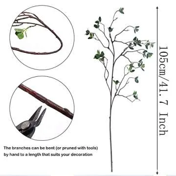 SzJias Faux Branches for Vase Artificial Stems Greenery Plant Stems for Vase Fake Tree Branches (3 Branches)