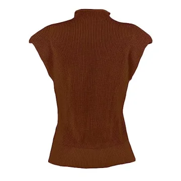Stylish Shoulder Pad Sweater Vest for Women