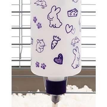 Lixit 32oz Weather Resistant Water Bottles with Heavy Duty Mount for Rabbits and Ferrets (Rabbits)