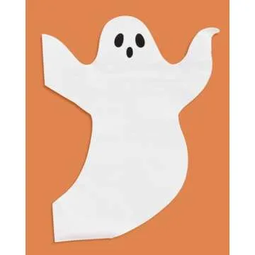 xo, Fetti Ghost Napkins - 50pcs for Halloween Fun