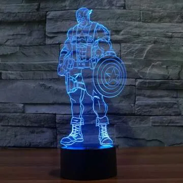 Captain America 3D LED Touch Switch Nightlight