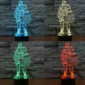 Captain America 3D LED Touch Switch Nightlight