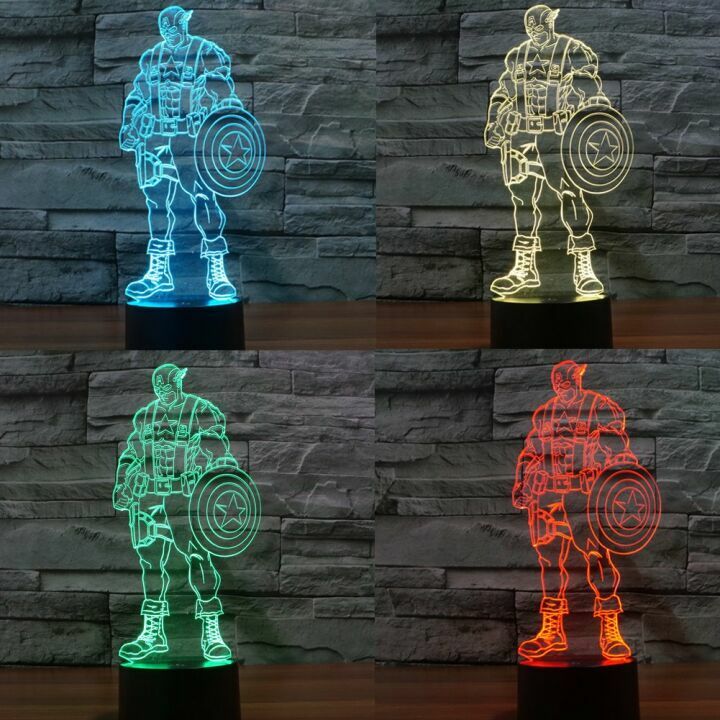 Captain America 3D LED Touch Switch Nightlight