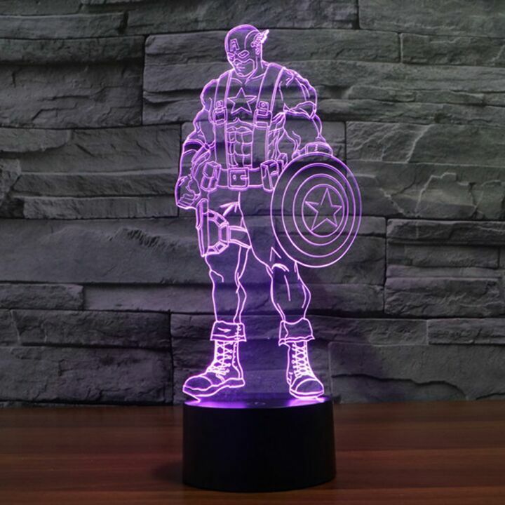 Captain America 3D LED Touch Switch Nightlight