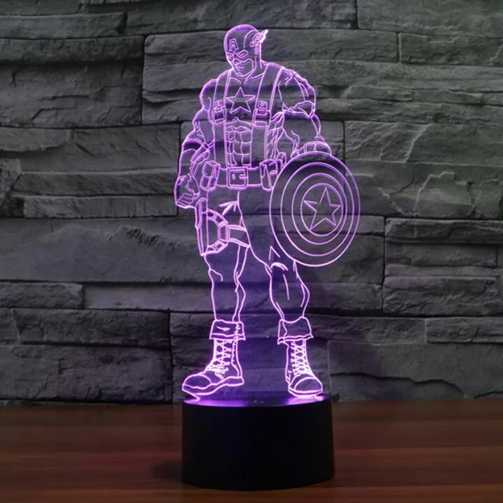Captain America 3D LED Touch Switch Nightlight