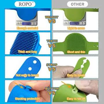 ROPO Dog Bath Massage Brush for Easy Grooming and Bathing