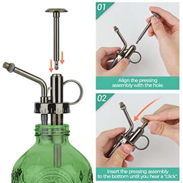 T4U Glass Plant Mister 200ML Vintage Spray Bottle
