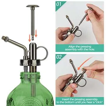 T4U Glass Plant Mister 200ML Vintage Spray Bottle