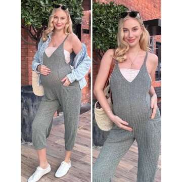 Ekouaer Women's Casual Jumpsuit with Pockets