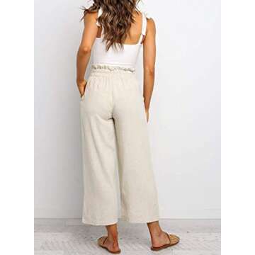 Dokotoo Womens Comfy Casual Loose Stretch Drawstring Tie Elastic Waist Solid Jogging Jogger Work Off...