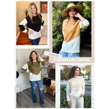 Cozy Plus Size Color Block Sweater for Women