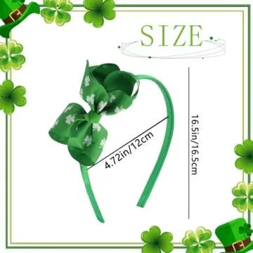 ZEYER St Patrick's Day Green Clover Headband for Women