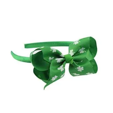 ZEYER St Patrick's Day Green Clover Headband for Women