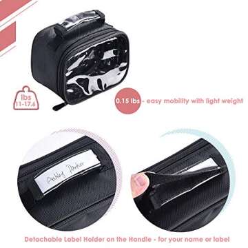 BYOOTIQUE 420D Clear Nylon Mini Makeup Travel Toiletry Bag Portable Lightweight Transparent Cosmetic Storage Organizer Pool S