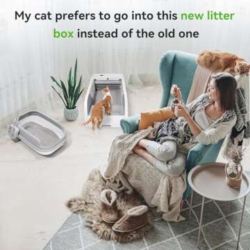 S6 Self Cleaning Litter Box, Upgraded Automatic Cat Litter Box Self Cleaning That Can Use Clumping C...