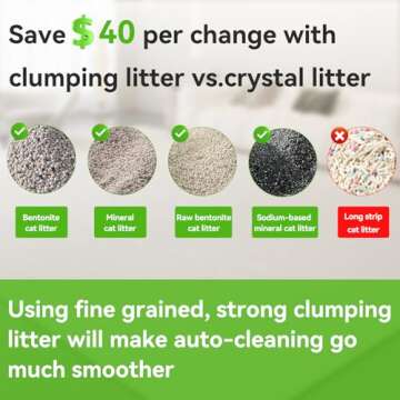 S6 Self Cleaning Litter Box, Upgraded Automatic Cat Litter Box Self Cleaning That Can Use Clumping Cat Litter, Smart Cat Litter Box, Anti Pinch and Odorless Electric Litter Box