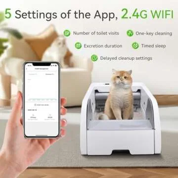 S6 Self Cleaning Litter Box, Upgraded Automatic Cat Litter Box Self Cleaning That Can Use Clumping Cat Litter, Smart Cat Litter Box, Anti Pinch and Odorless Electric Litter Box