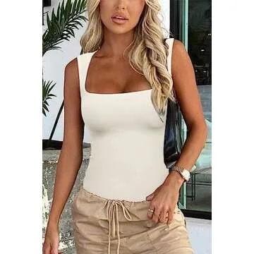 Stylish Meyeeka Sleeveless Bodysuit for Women