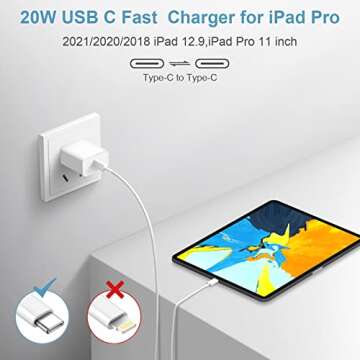 10 FT iPhone 16 15 Charger Fast Charging USB C Charger Block Type C Chagrer Fast Charging 2-Pack for iPhone 16/16 Plus/16 Pro/16 Pro Max/iPhone 15/15 Pro Max