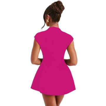 LuFeng Sexy Cap Sleeve A-line Mini Dress for Women