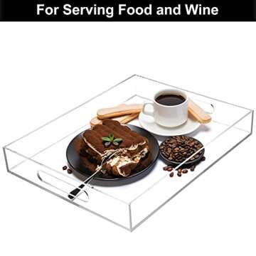 12x12 Clear Acrylic Serving Tray for Food and Decor
