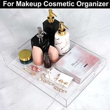 12x12 Clear Acrylic Serving Tray for Food and Decor