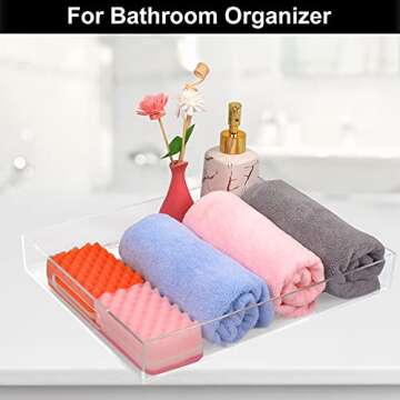 12x12 Clear Acrylic Serving Tray for Food and Decor