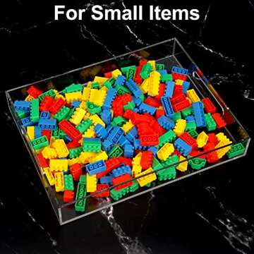 12x12 Clear Acrylic Serving Tray for Food and Decor