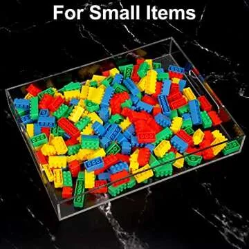 12x12 Clear Acrylic Serving Tray for Food and Decor