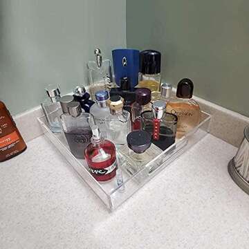 12x12 Clear Acrylic Serving Tray for Food and Decor