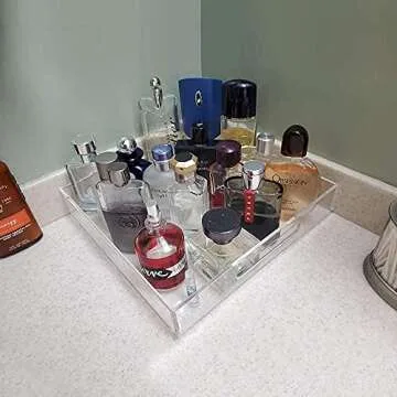 12x12 Clear Acrylic Serving Tray for Food and Decor