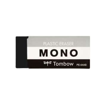 Tombow 57330 MONO Black Eraser, Medium, 3-Pack. Cleanly Removes Marks Without Damaging Paper