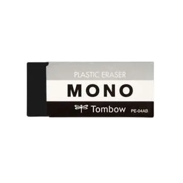 Tombow 57330 MONO Black Eraser, Medium, 3-Pack. Cleanly Removes Marks Without Damaging Paper