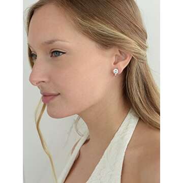 Mariell Rose Gold Clip-On CZ Crystal Stud Earring, 2 Carat, for Weddings, Brides, Prom, Birthday Gif...