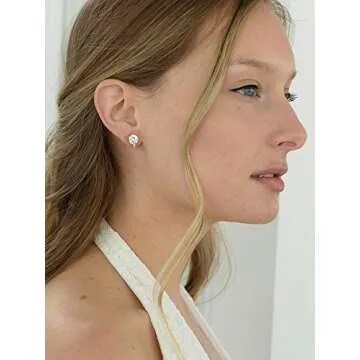 Mariell Rose Gold Clip-On CZ Crystal Stud Earring, 2 Carat, for Weddings, Brides, Prom, Birthday Gift
