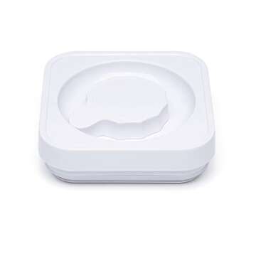 Amazon Basics 5-Piece Square Airtight Food Storage Containers for Kitchen Pantry Organization, BPA Free Plastic, Clear, White