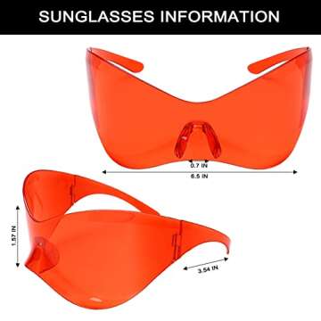 Oversized Futuristic Shield Sunglasses for Stylish Sun Protection