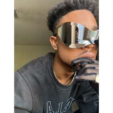 Oversized Futuristic Shield Sunglasses for Stylish Sun Protection