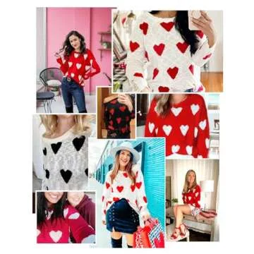 Cute Valentines Heart Sweater for Women - Cozy Chic Style