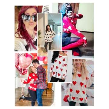 Cute Valentines Heart Sweater for Women - Cozy Chic Style