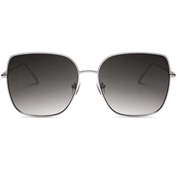 SOJOS Trendy Oversized Square Sunglasses with UV Protection