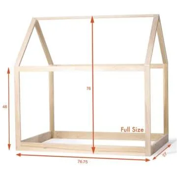 House Bed Frame Full Size Made in the USA - No Legs