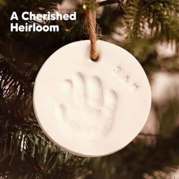 Baby Hand and Footprint Kit - Personalized Baby First Christmas Ornament, Baby Footprint Kit for Tod...