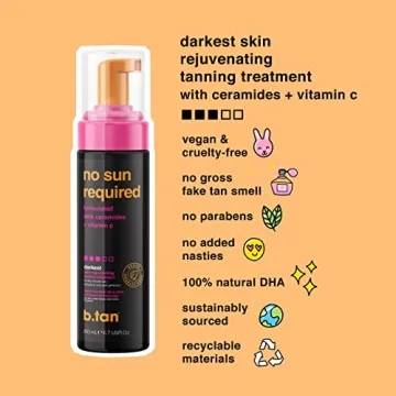 b.tan Dark Self Tanner Mousse for a Flawless Tan