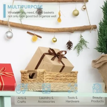 VATIMA Hyacinth Wicker Basket - Stylish Storage Solution